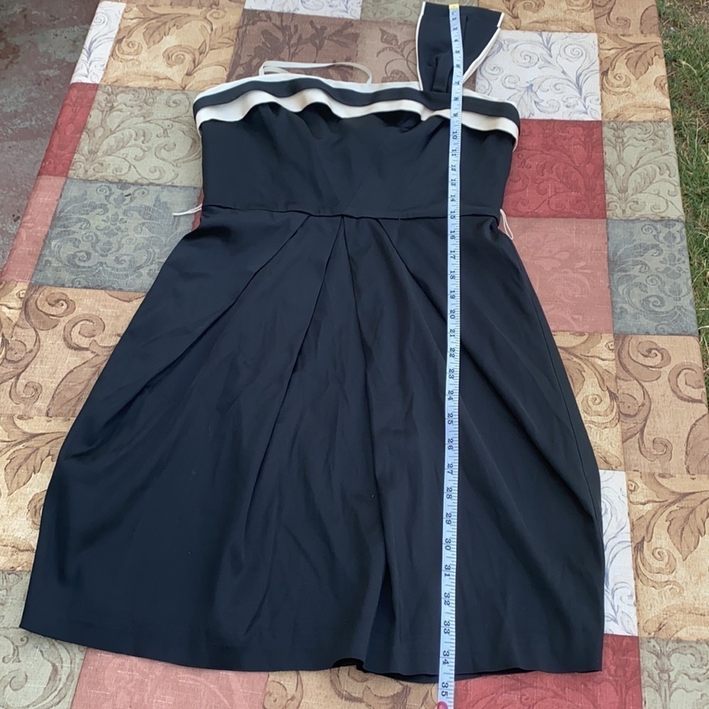 BCBGMaxAzria one shoulder black cocktail dress - Picture 10 of 11